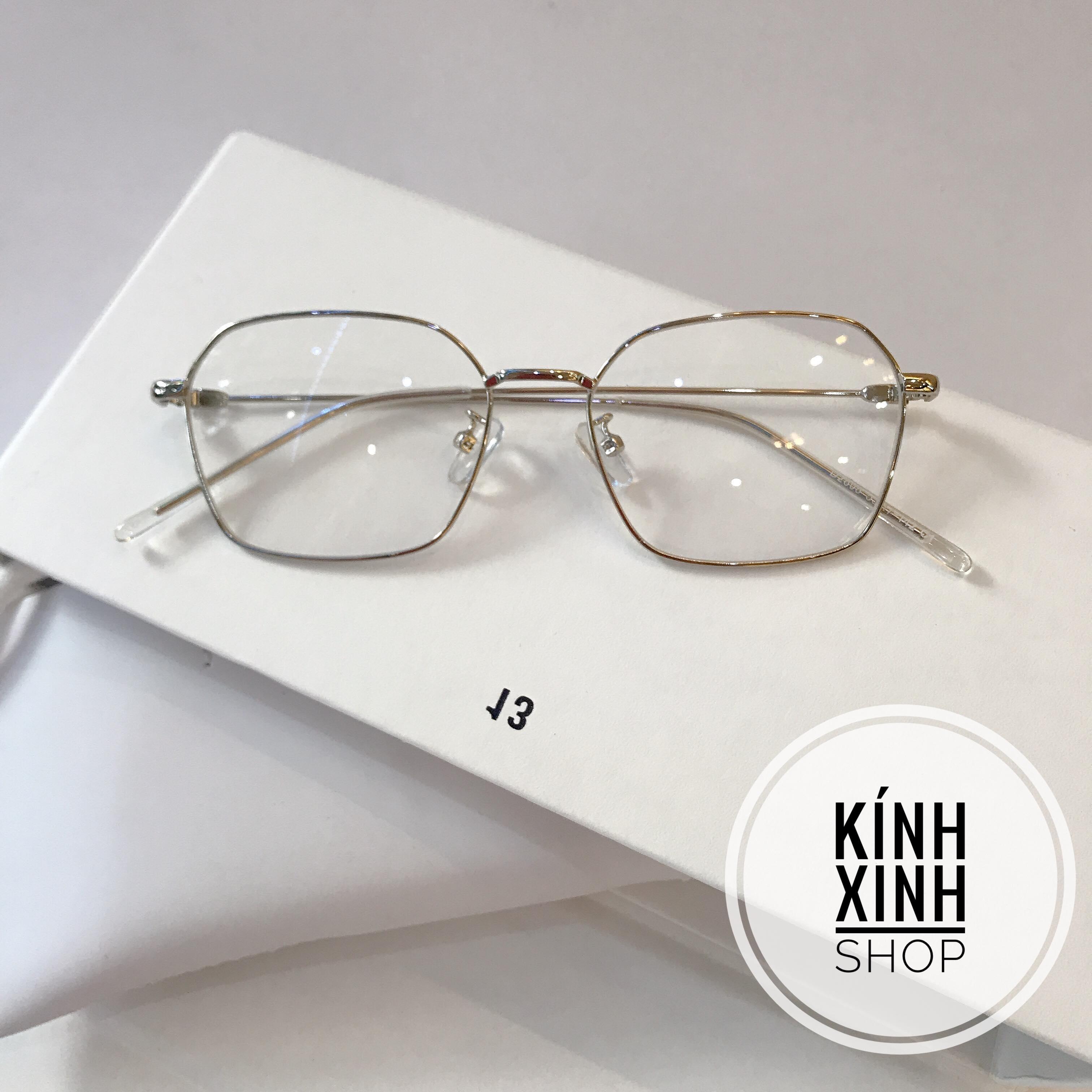 Kính unisex thời trang Mắt vuông kim loại (Nhiều màu)