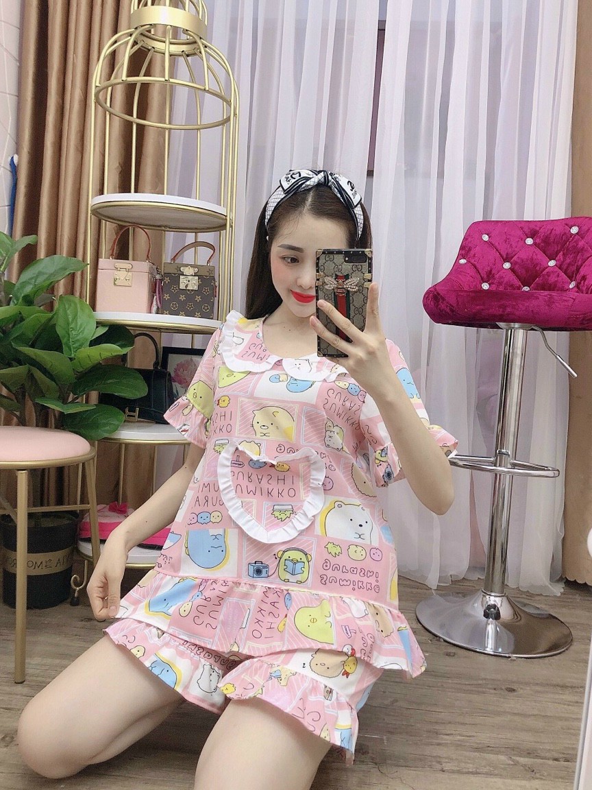ĐỒ BỘ LỤA HÀN DỄ THƯƠNG SIZE DƯỚI 60KG