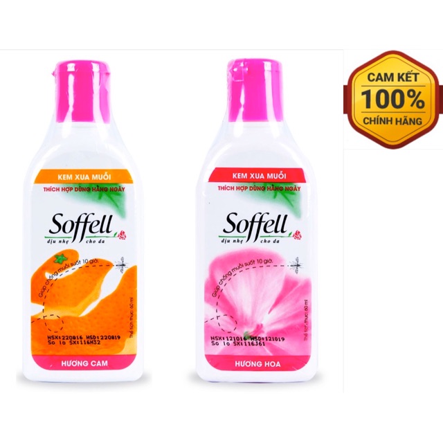 [HCM]Kem xua muỗi Soffell 60ml