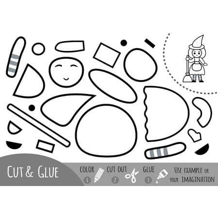 Giấy tô màu và cắt dán - Mẫu 3