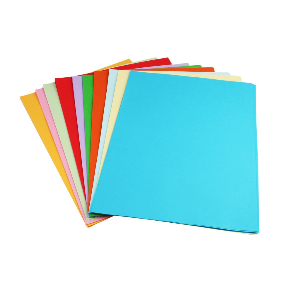 Giấy bìa màu A4 (Combo 1 tập 100 tờ)