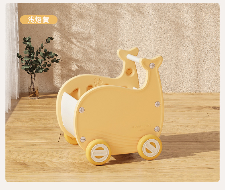 Xe tập đi cho bé, xe đẩy đồ chơi có giỏ để đồ cao cấp cho bé
