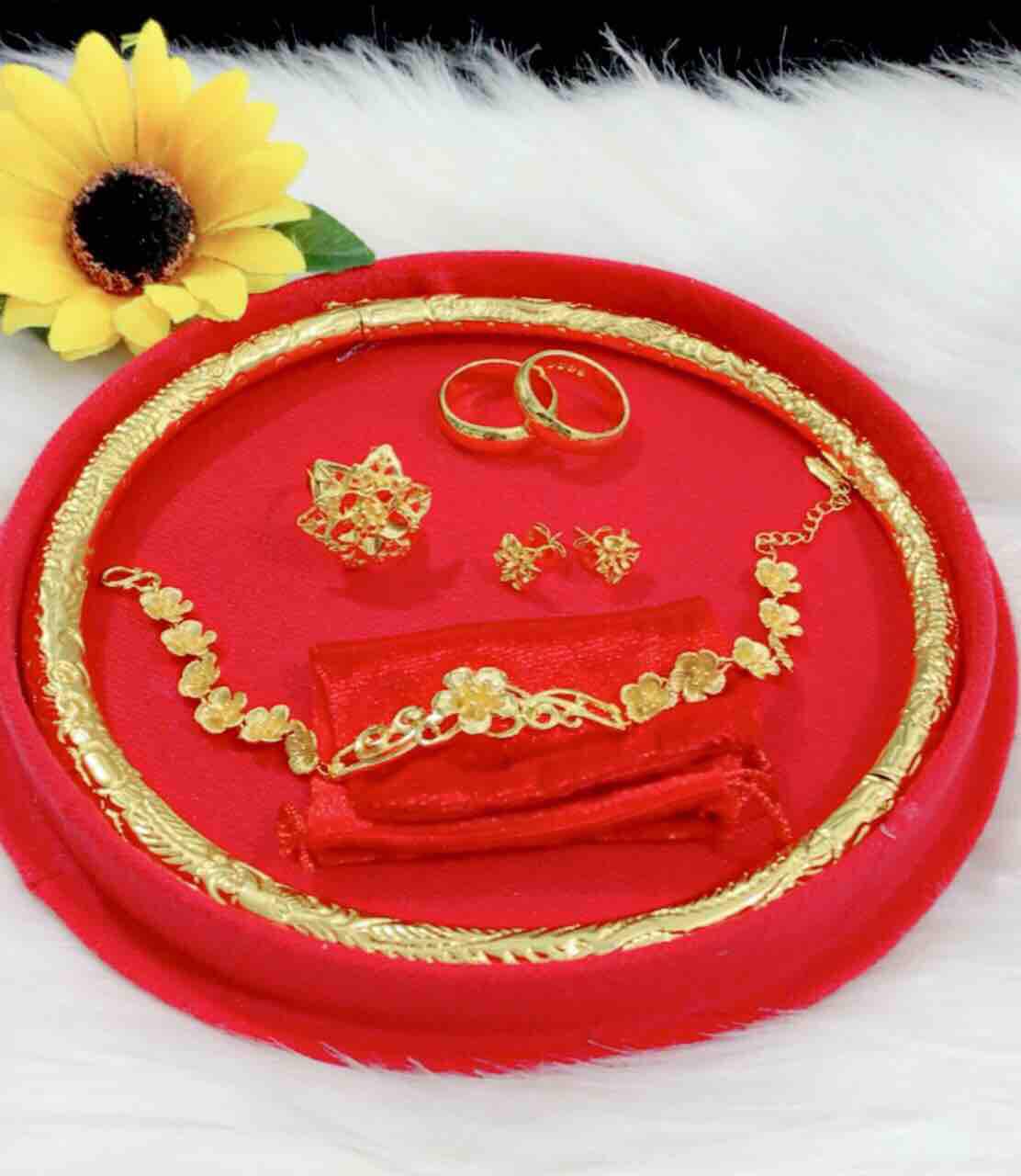 Bộ trang sức cưới cao cấp mạ vàng 24k