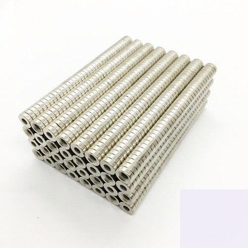 Nam châm viên hình tròn có lỗ 10x3mm, nam châm câu cá tiện dụng set 10 viên