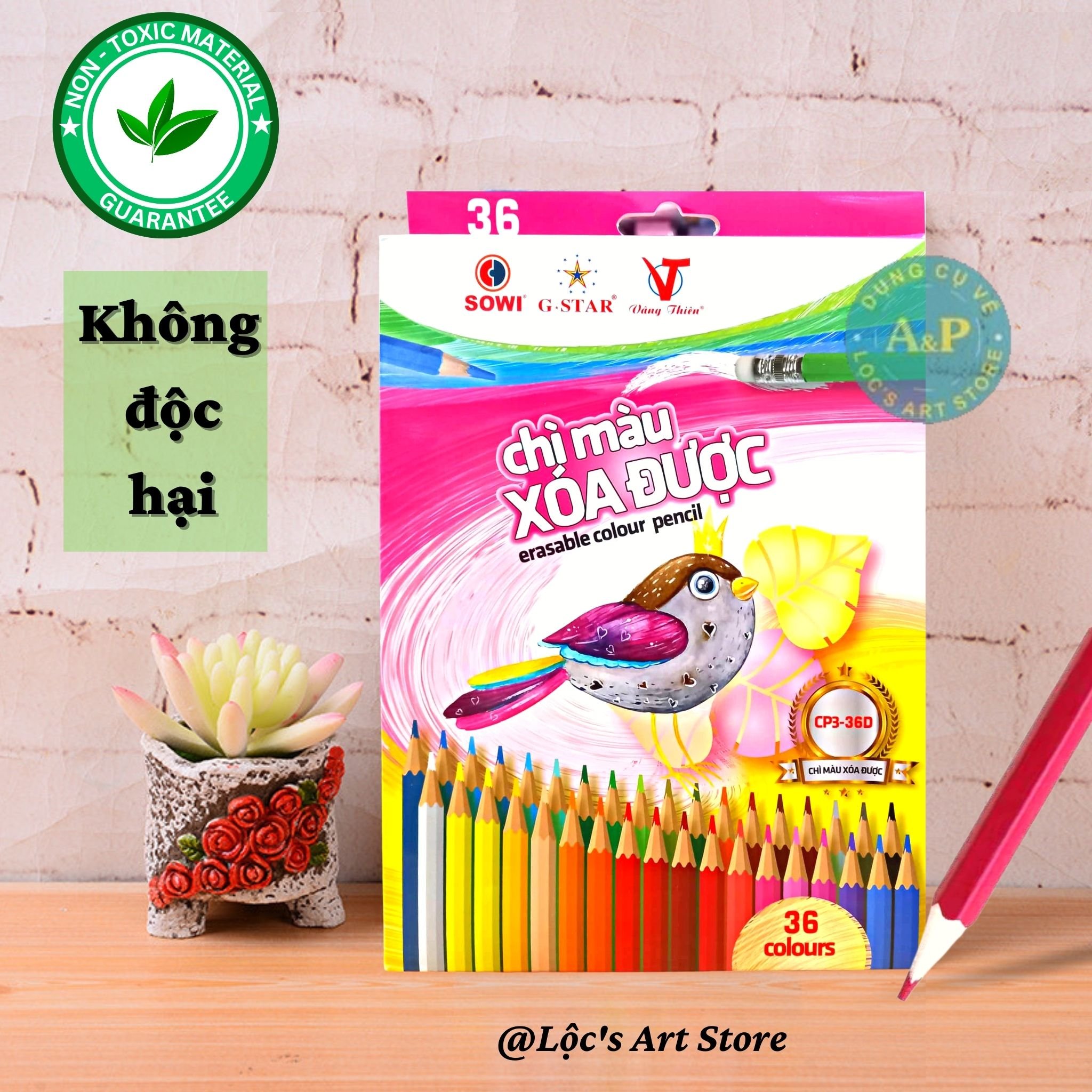 [Lộc'sArtStore] Bút chì màu xóa được G-STAR