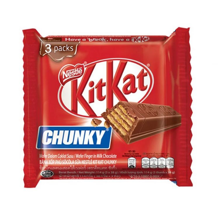 Sôcôla Nestlé KitKat Chunky Thái Lan Gói 3 thanh x 38g