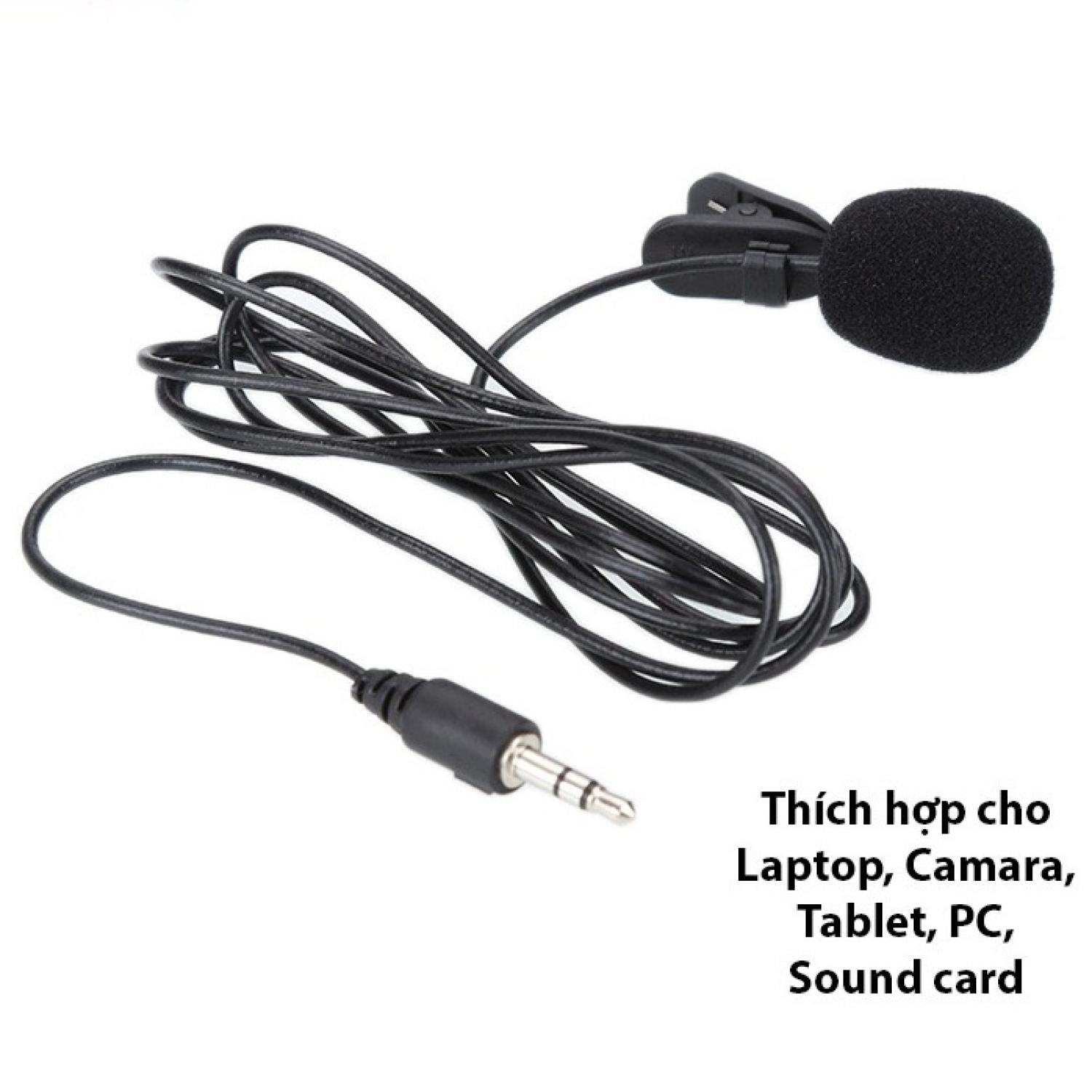 Micro cài áo Lavalier Microphone hàng chuẩn Jack 3.5mm, cổng Lightning, cổng Type-C cho điện thoại