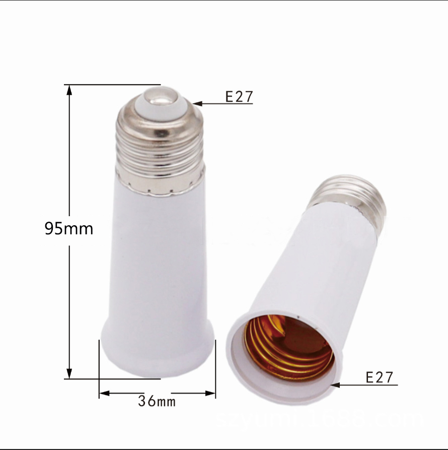 Đầu nối dài đui xoáy E27 M3 - Dài 120mm