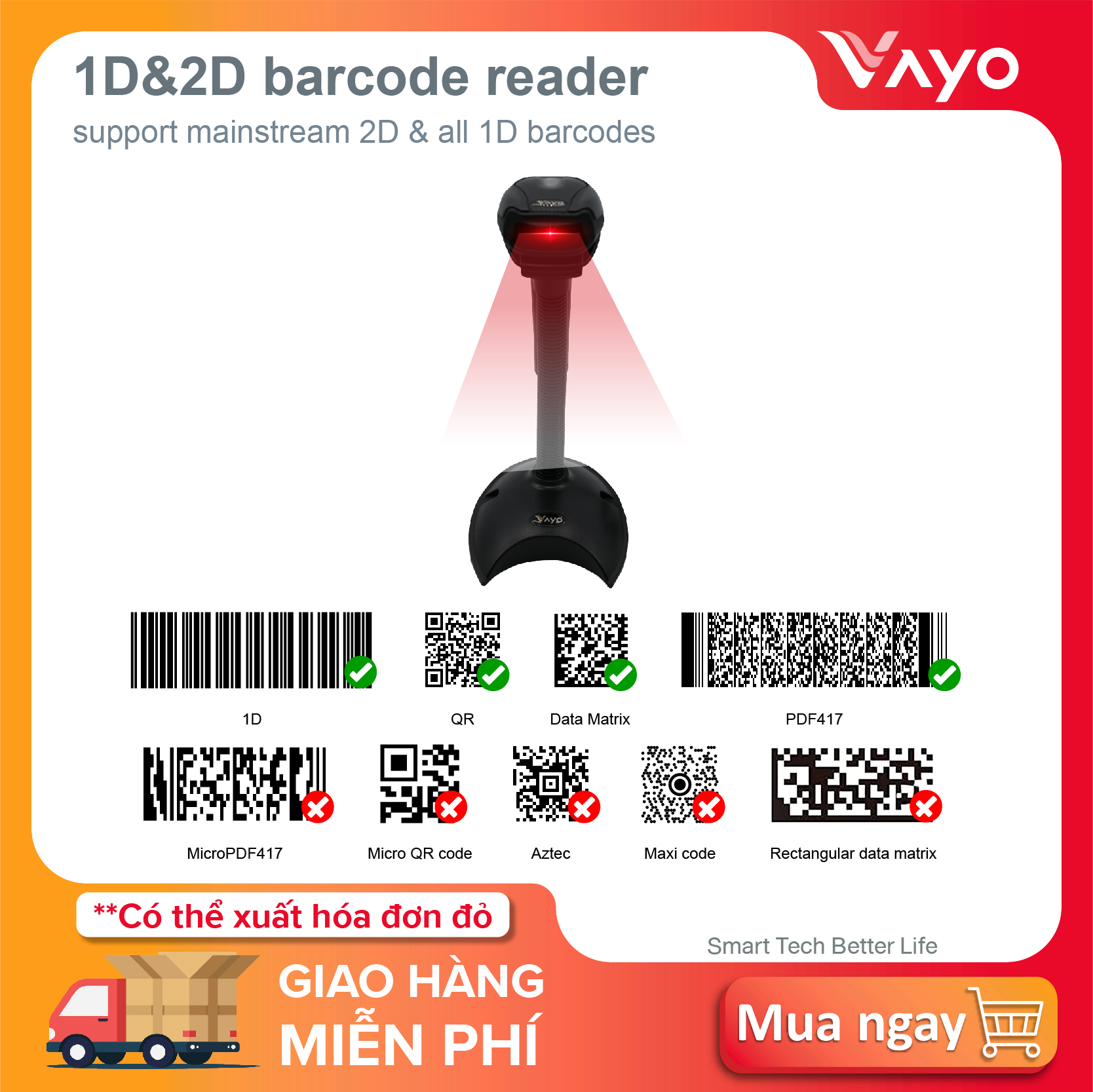Máy quét mã vạch Vscan thương hiệu Vayo