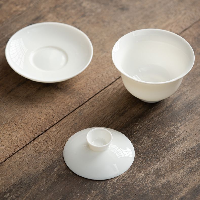 Chén khải sứ pha trà Dương Chi Ngọc 150ml ( sứ Đức Hóa)