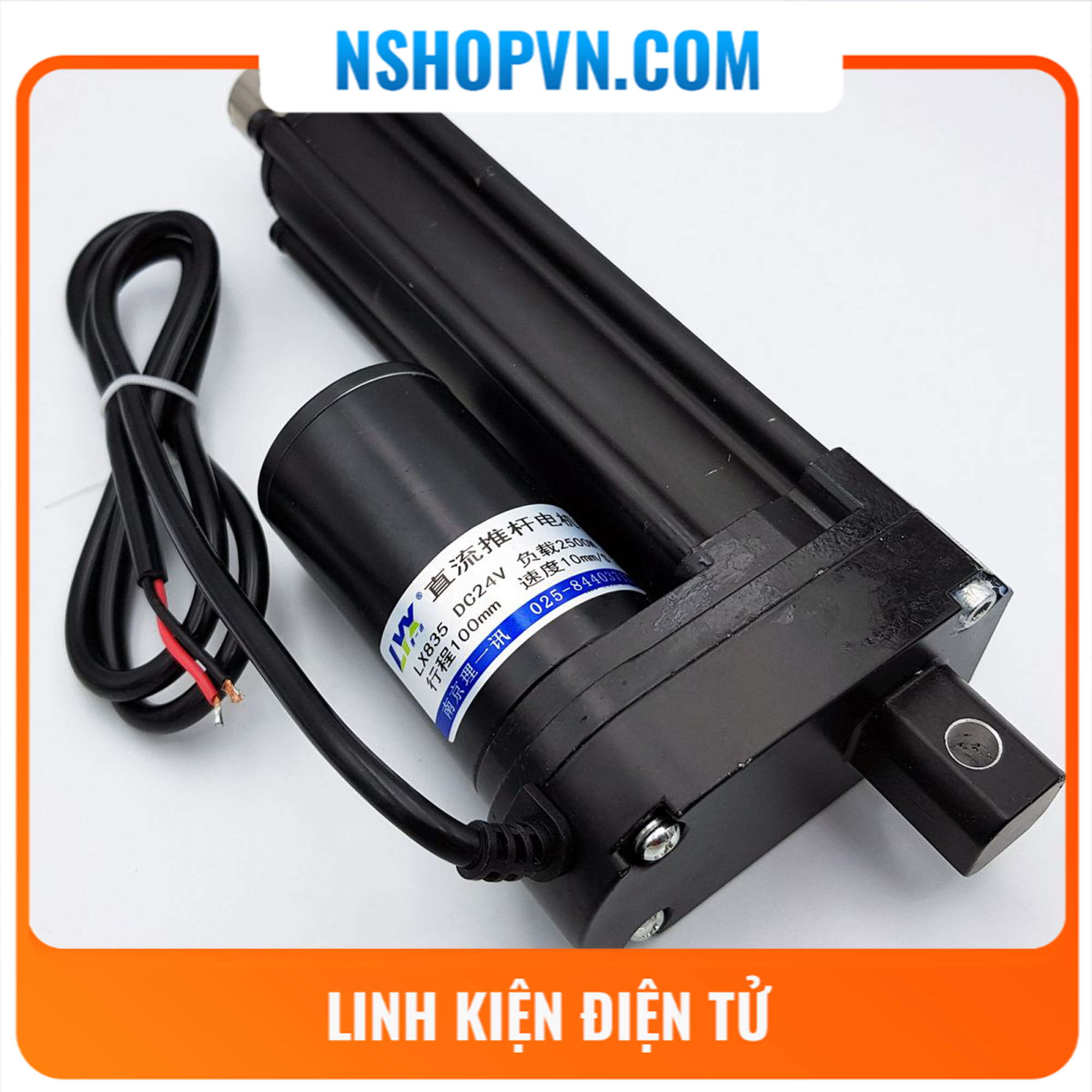Xi Lanh Điện 24V 100mm - 1500N / 2500N, 200mm - 1500N / 2500N, 300mm - 1500N / 2500N, 400m - 2500N Tùy chọn