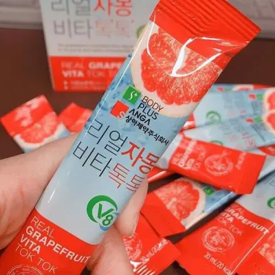 Nước ép bưởi đỏ Hàn quốc Sanga Real Grapefruit Vita Tok Tok