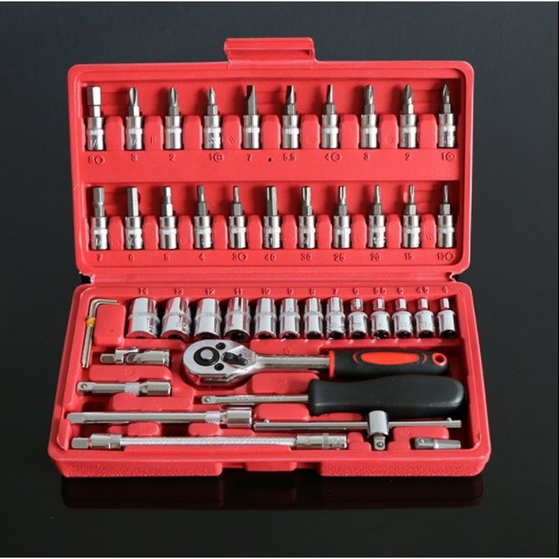 BỘ DỤNG CỤ MỞ BU LÔNG ỐC VÍT ĐA NĂNG 46 CHI TIẾT (HÀNG NHẬP KHẨU GIÁ TỐT)