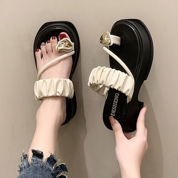 Women's Sandals, Flip-Flops with Rhinestones 2023