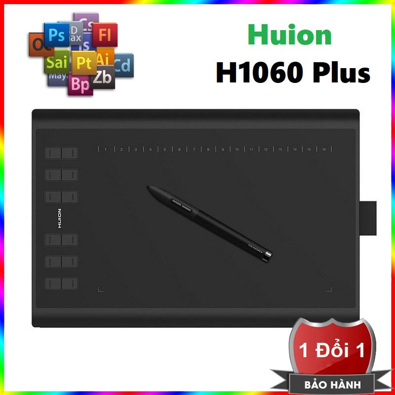 Bảng vẽ cảm ứng Huion 1060P New Đen - Huion 1060 P