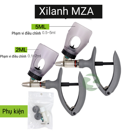 Xi lanh tự động tiêm thú y MZA 2ml/5ml