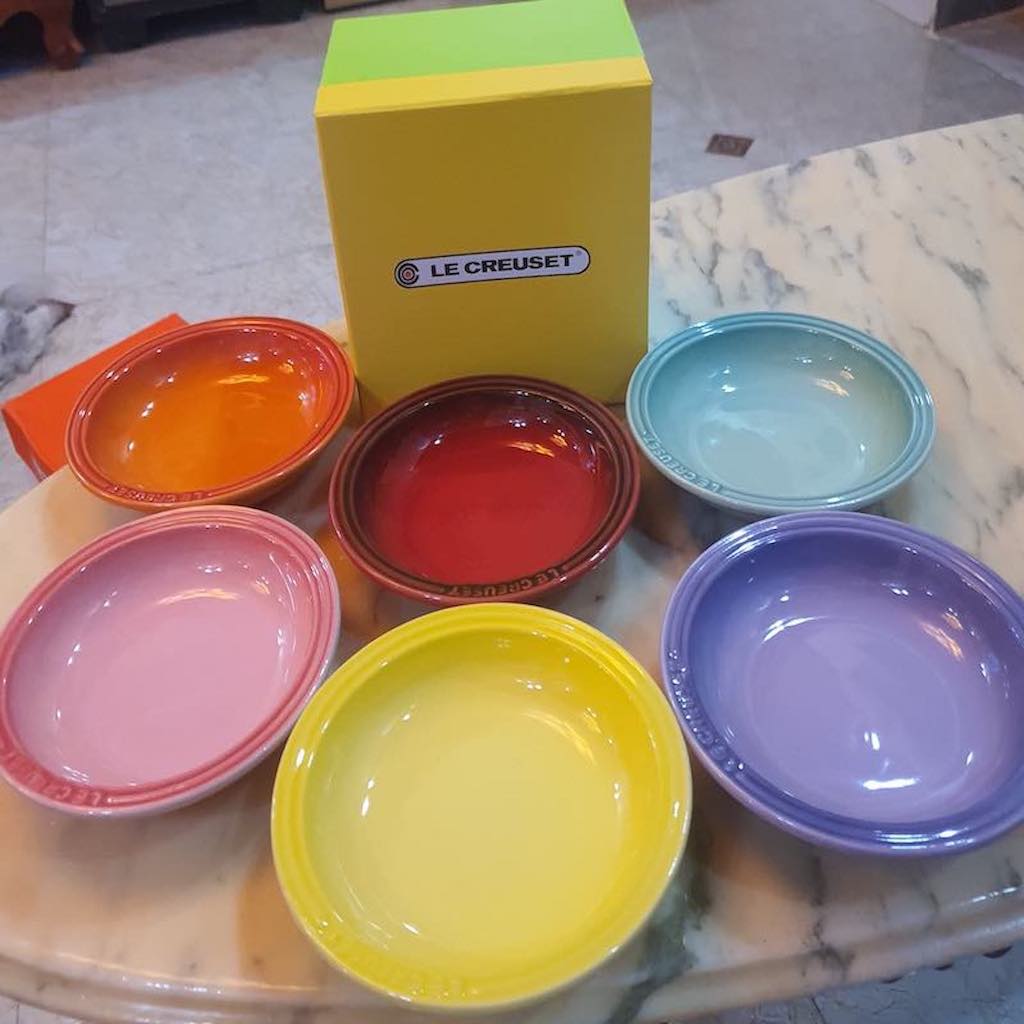 Le Creuset Đĩa 6" (15.3cm) hộp 6 cái ( Màu ngẫu nhiên ) - Le Creuset Mini Round Plate, Rainbow 6"