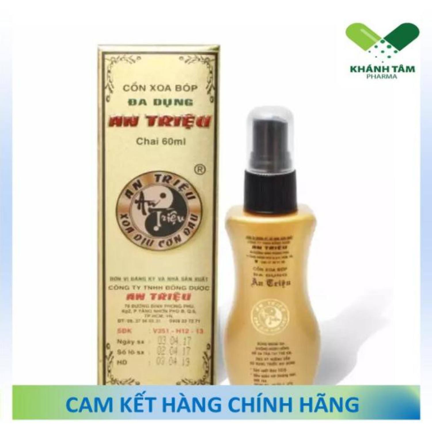 Cồn xoa bóp An Triệu - Dầu xoa bóp đa dụng