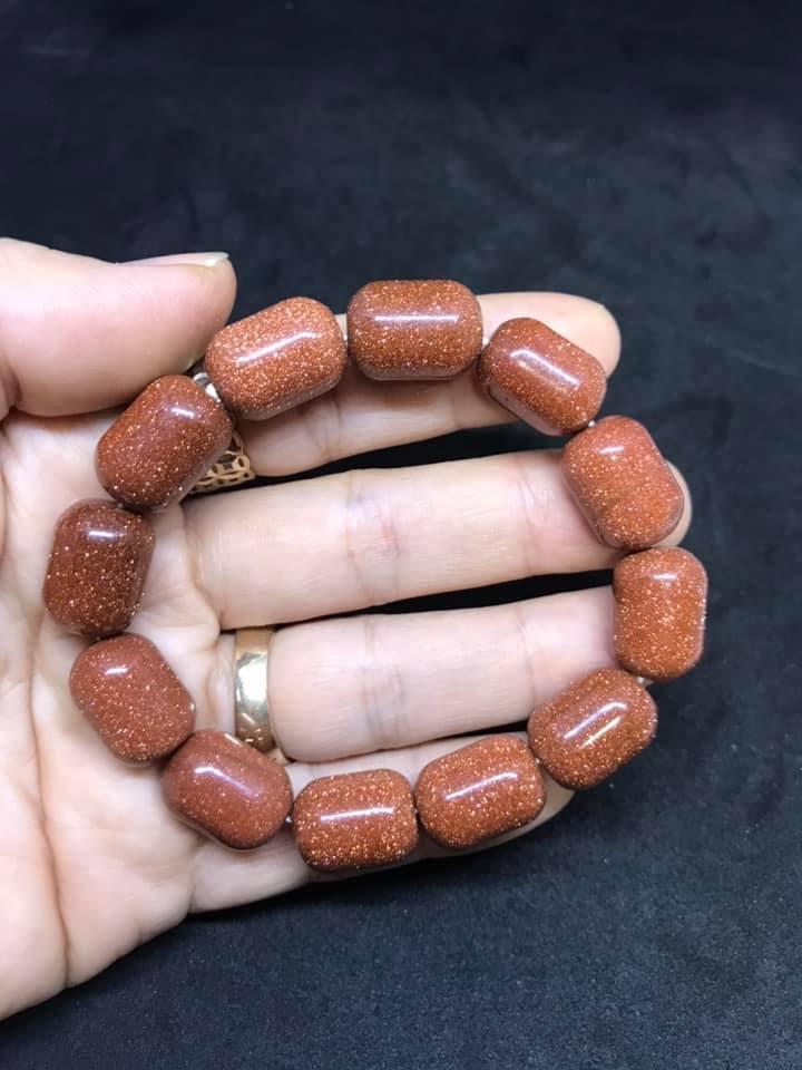 VÒNG TAY LU THỐNG ĐÁ KIM SA NÂU