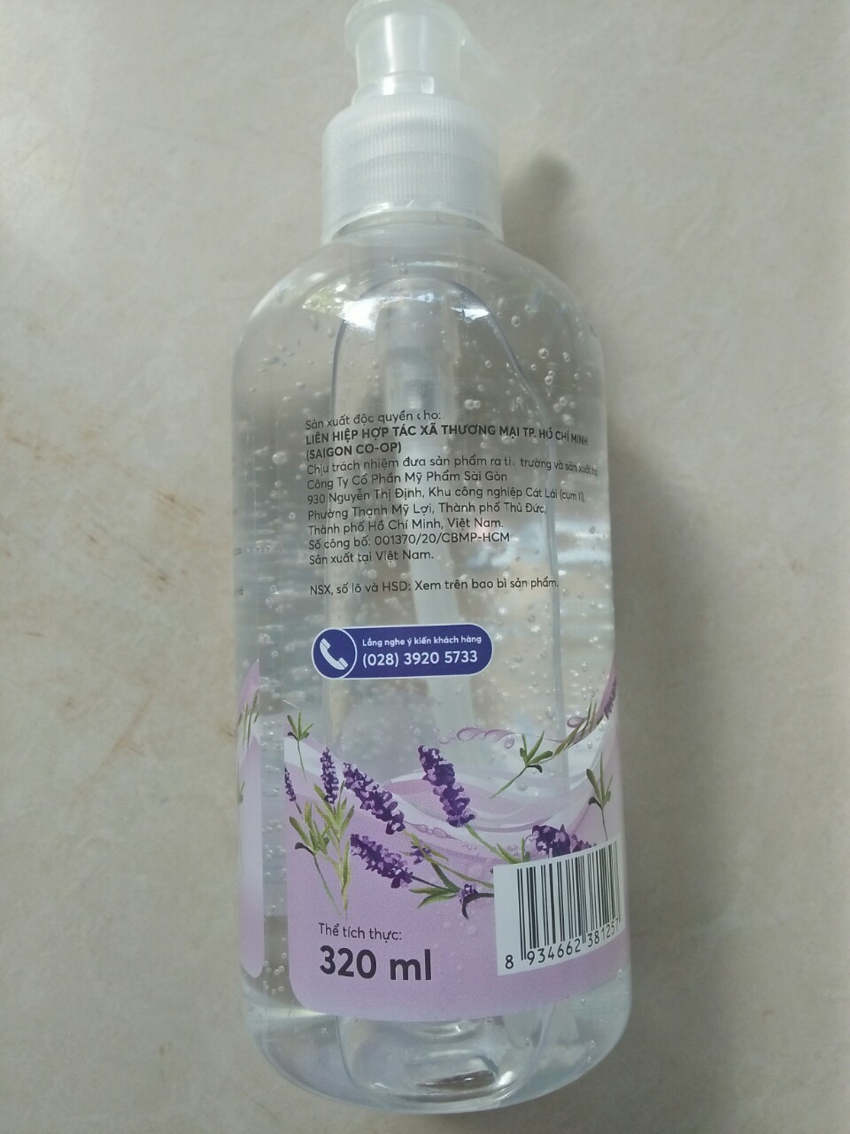 Gel Rửa Tay Co.op Select 320ml