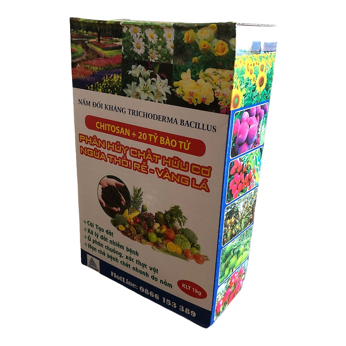 NẤM ĐỐI KHÁNG TRICHODERMA BACILLUS HỘP 1KG - Ủ PHÂN CHUỒNG