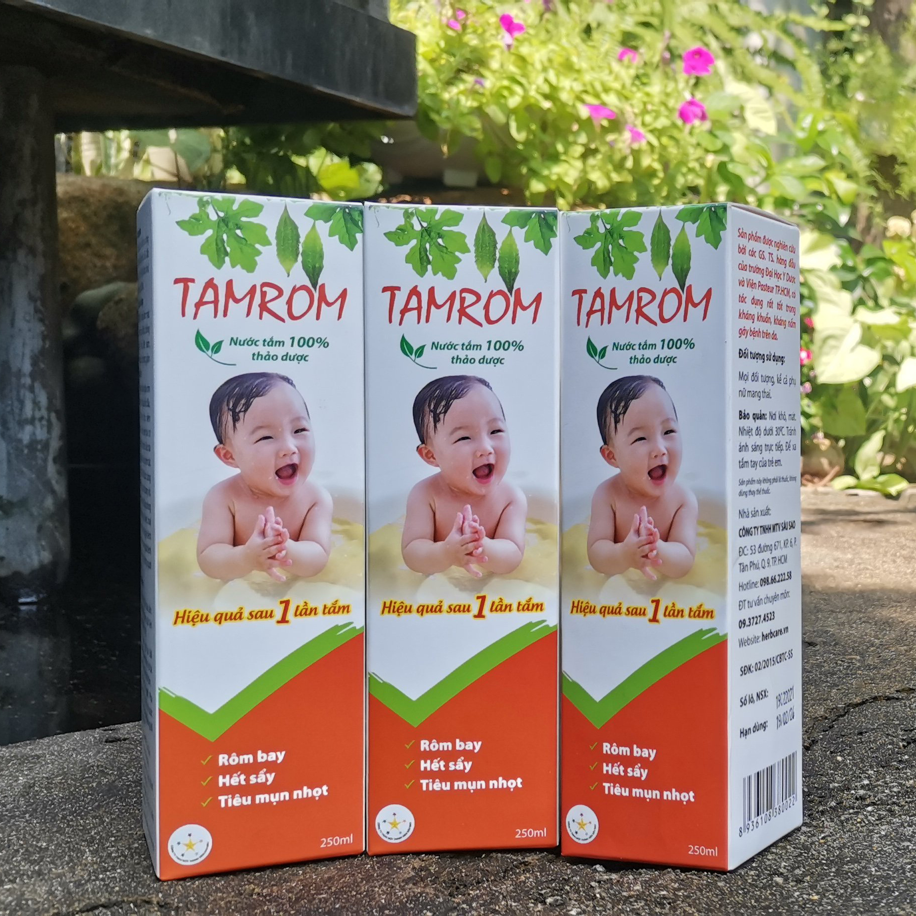 Nước tắm rôm sẩy cho bé Tamrom