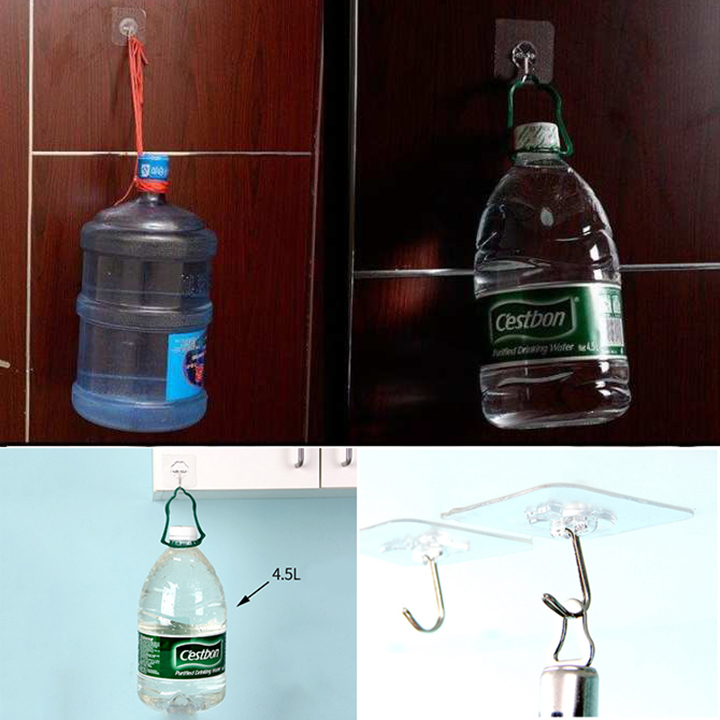 COMBO 10 Móc dán tường trong suốt siêu dính