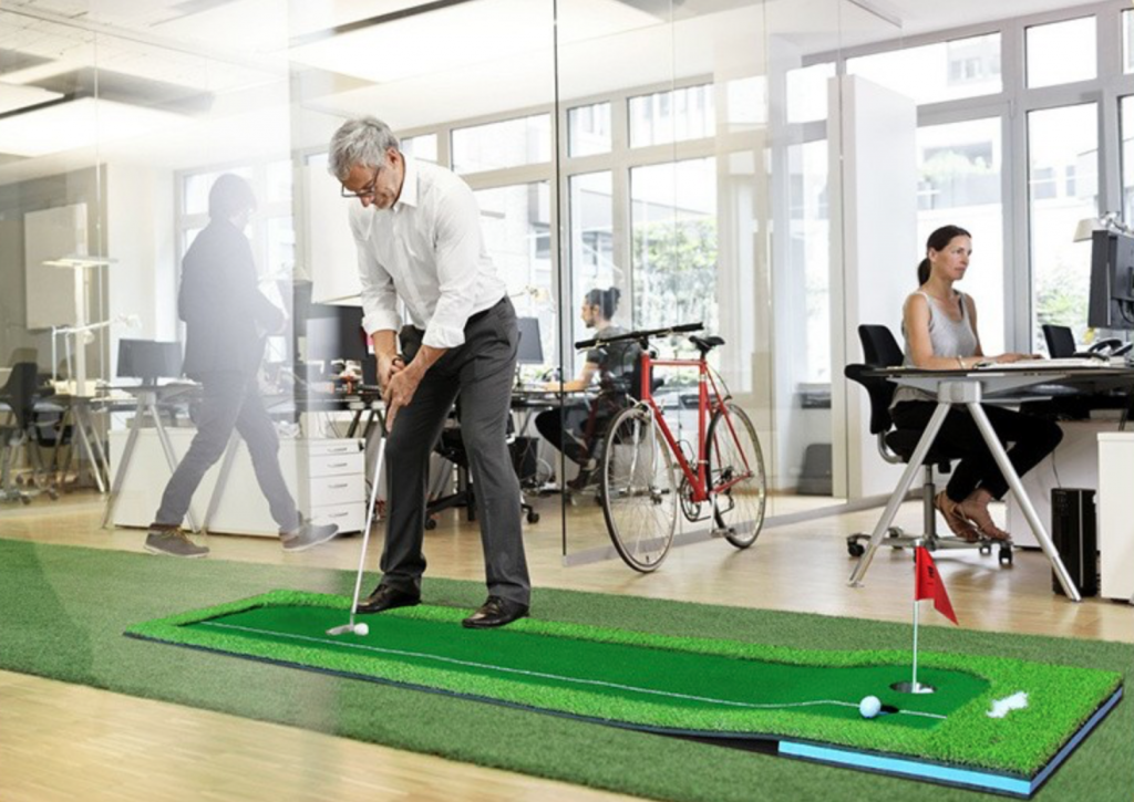 Thảm Putting Golf Green Trainer 0.5x3m (white).