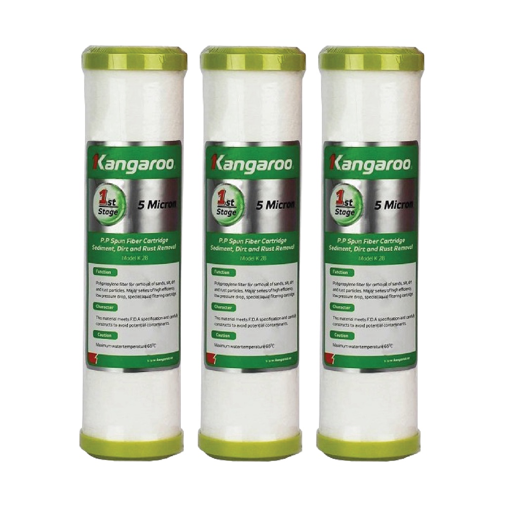 Combo 4 lõi lọc ( Bộ lọc thô số 1,2,3 + lõi số 1) cho máy lọc nước KANGAROO