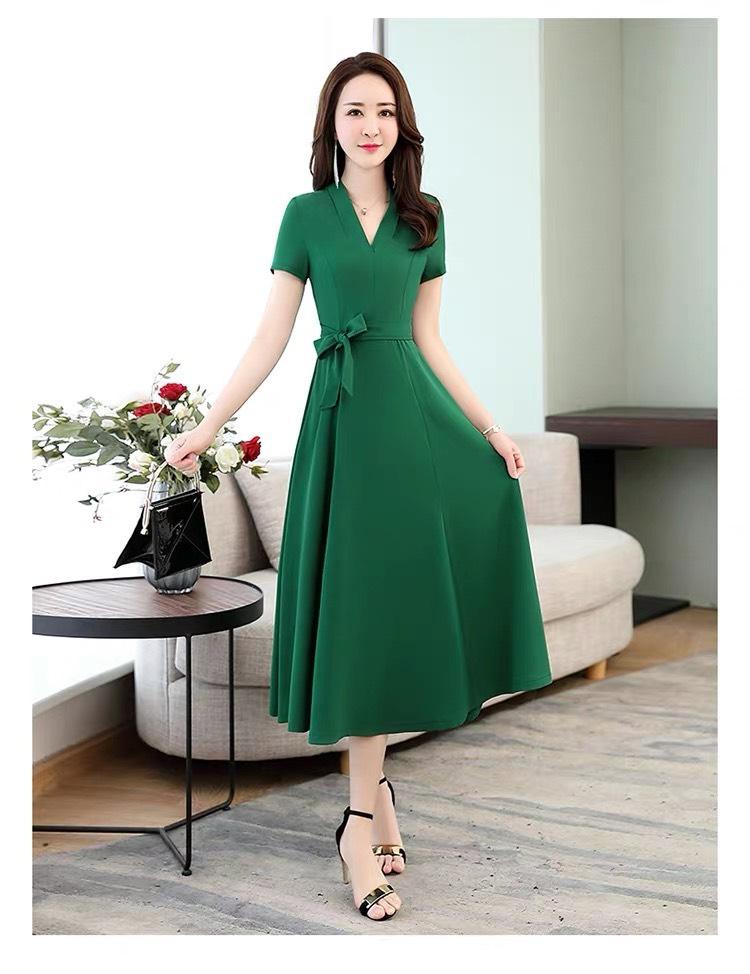 [HCM]ĐẦM XÒE TAY LỠ PHỐI DÂY THẮT EO SIÊU SANG