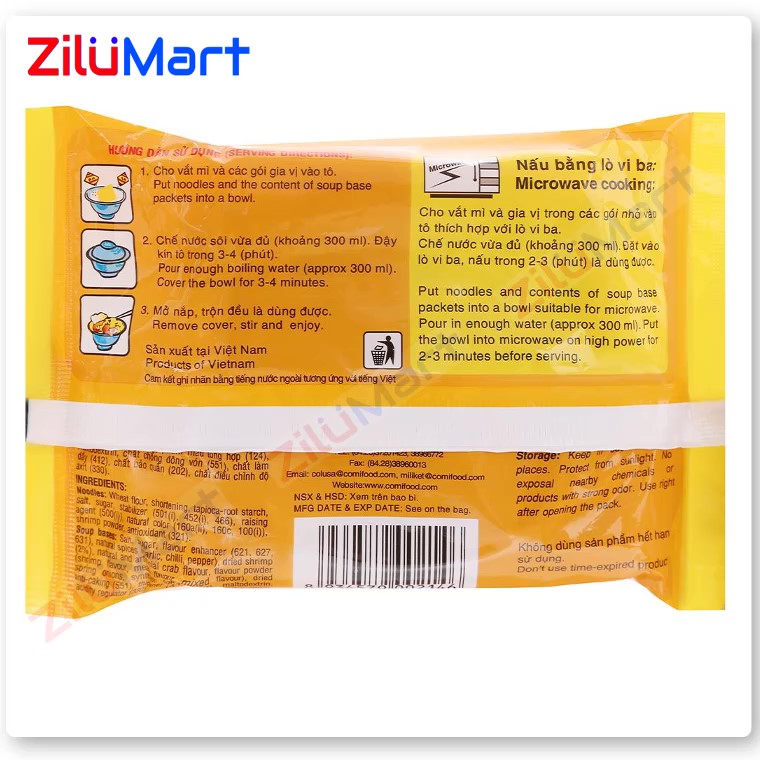 Mì thập cẩm Miliket (thùng 30 gói) loại 70g