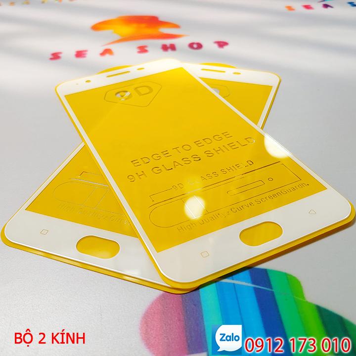 Bộ 2 kính cường lực oppo f1s a59 full màn hình 9d / kính cường lực oppo f1s a59 tràn màn hình - seashop