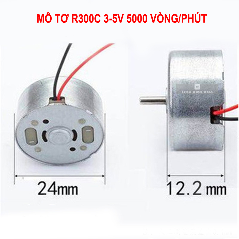 Mô tơ mini r300c 5500rpm dc 3v - 6v