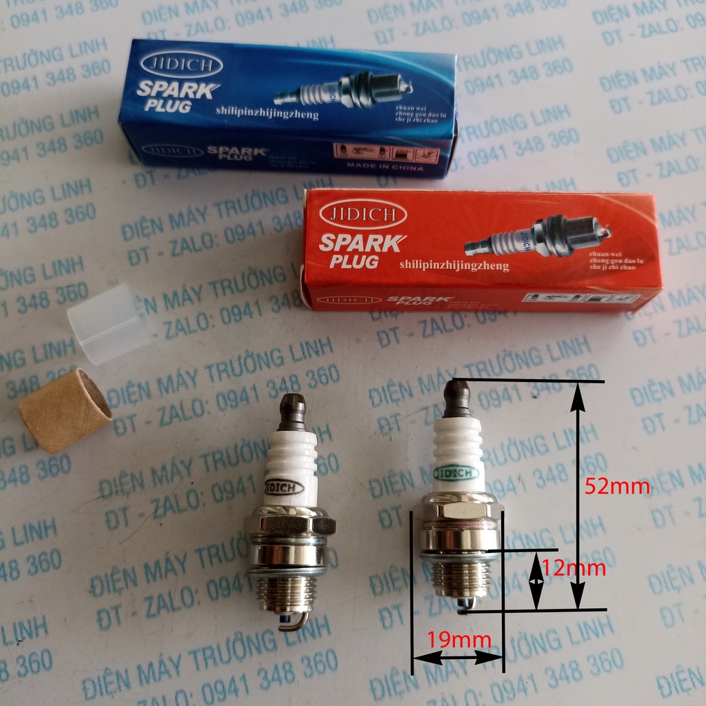 Bugi Đánh Lửa Có Điện Trở Chuyên Dụng Cho Máy Cưa, Cắt Cỏ 2 Thì JIDICH Spark Plug