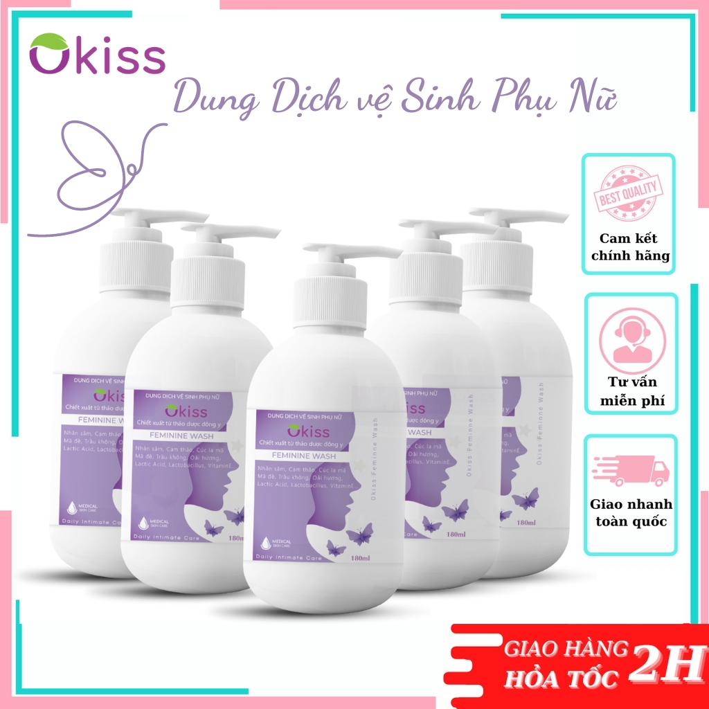 Combo 5 Chai Dung Dịch Vệ Sinh Phụ Nữ Okiss