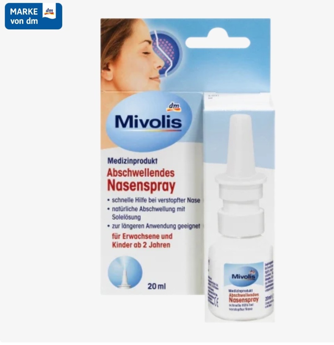 [Hàng nội địa Đức] - [Mivolis] Xịt Thông Mũi 20ml (nội địa Đức) - Mivolis Abschwellendes Nasenspray, 20 ml