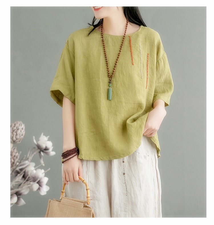 Áo đũi nữ form rộng fullsize M đến 2XL họa tiết thêu dễ mix đồ ALE17