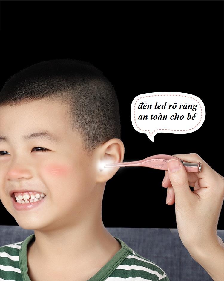 Bộ dụng cụ lấy ráy tai có đèn cao cấp