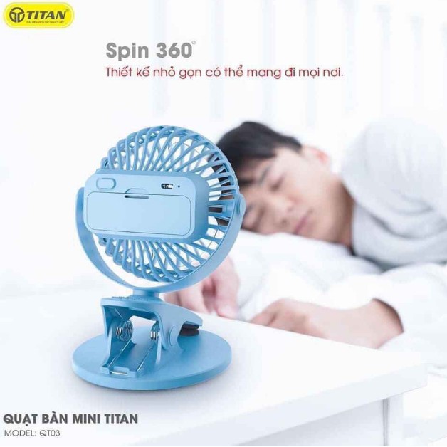Quạt kẹp bàn Titan QT03