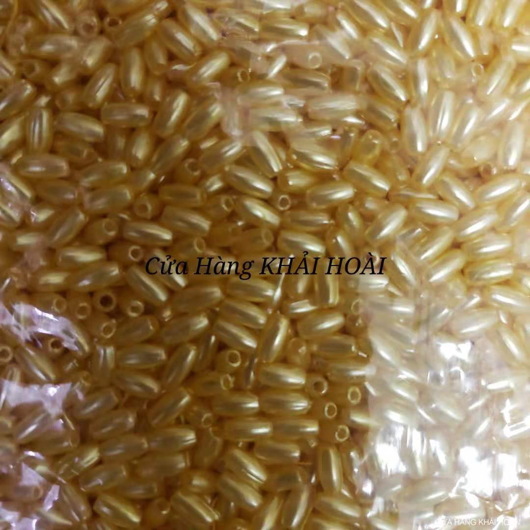 hạt cườm lúa nhỏ phủ màu bóng đẹp 50gr