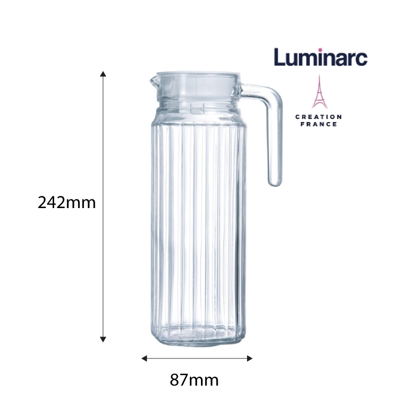 Bình Nước Thuỷ Tinh Luminarc Quadro 1.1L - LUQUG2666