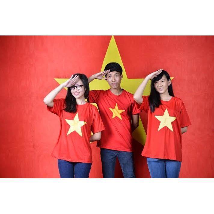 [HCM]Áo thun cao cấp kiểu dáng tay lỡ Cờ Đỏ Sao Vàng  XKKB0061