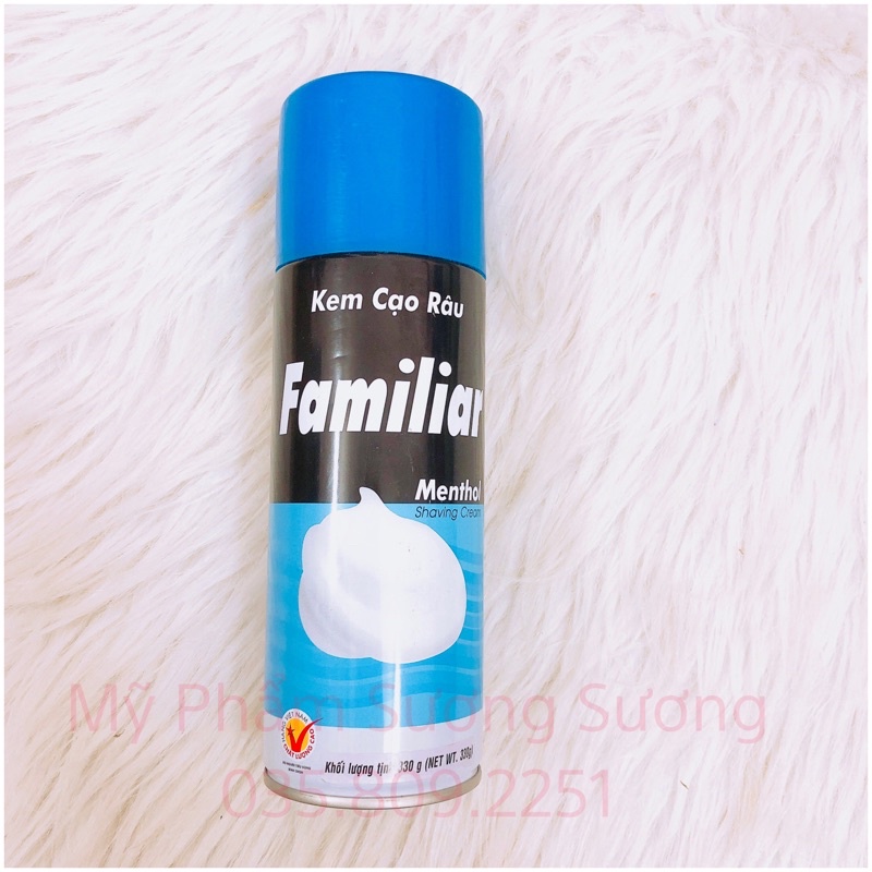 Combo Dao Cạo Râu Cổ Điển, Bọt cạo râu Familiar và lưỡi lam Dorco tiện lợi