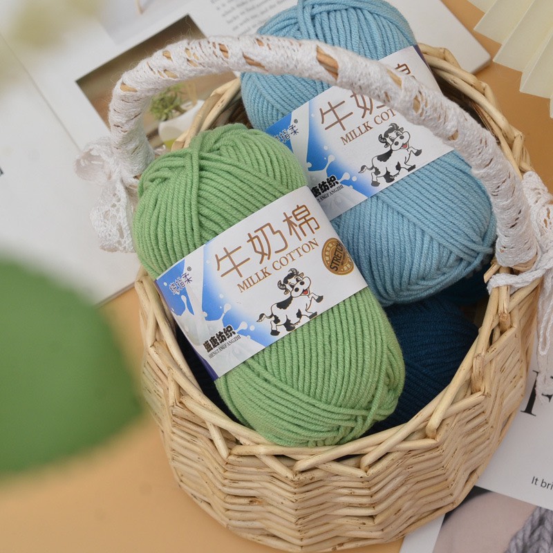 Len Milk Bò/Milk Cotton - Cuộn 50gr (Mã 01-50)