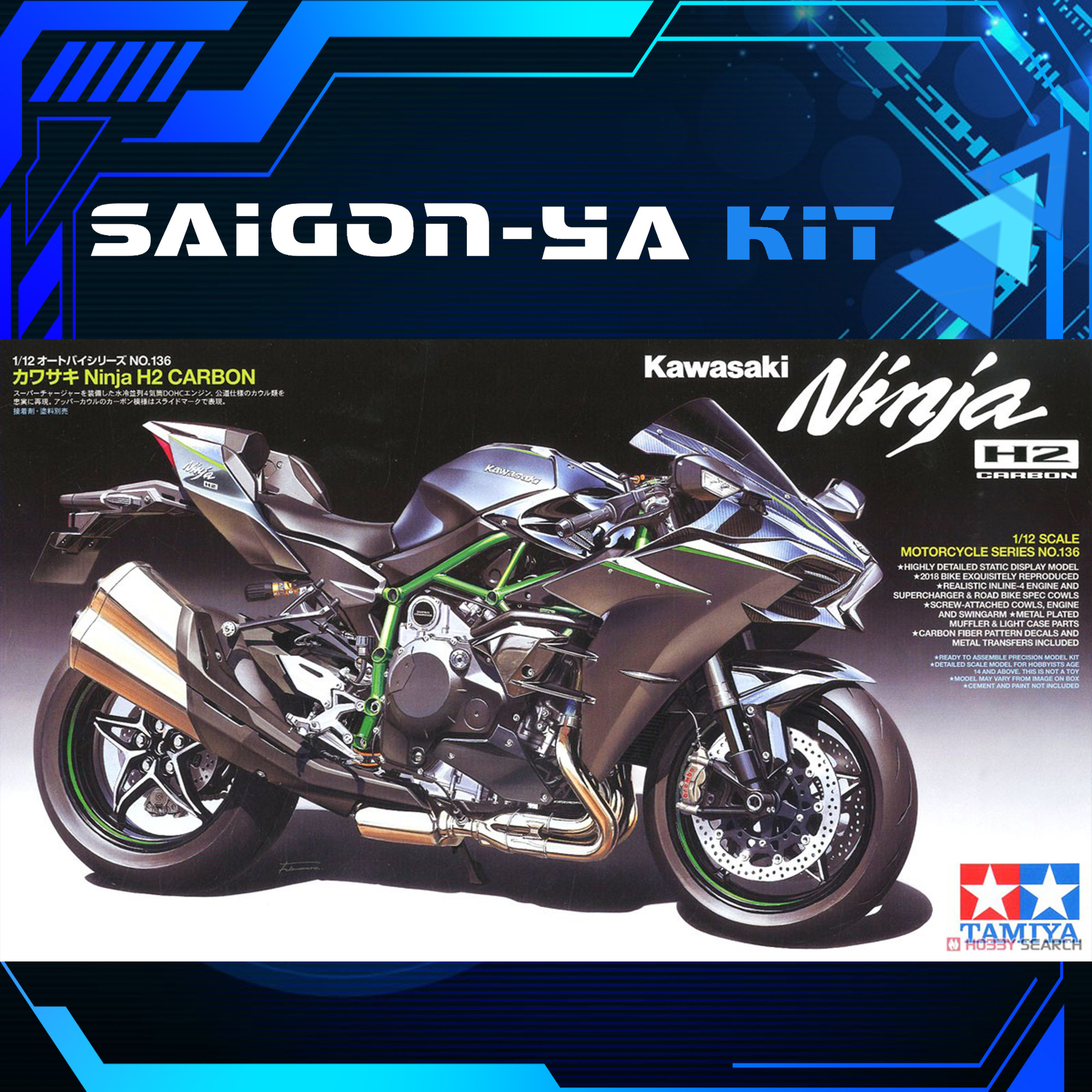 [HCM][TAMIYA] Mô hình xe Kawasaki Ninja H2 Carbon