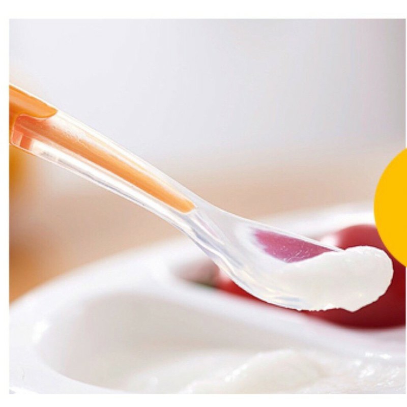 [HCM]Bộ 2 thìa ăn dặm siêu mềm cán dài không BPA - 2 chiếc