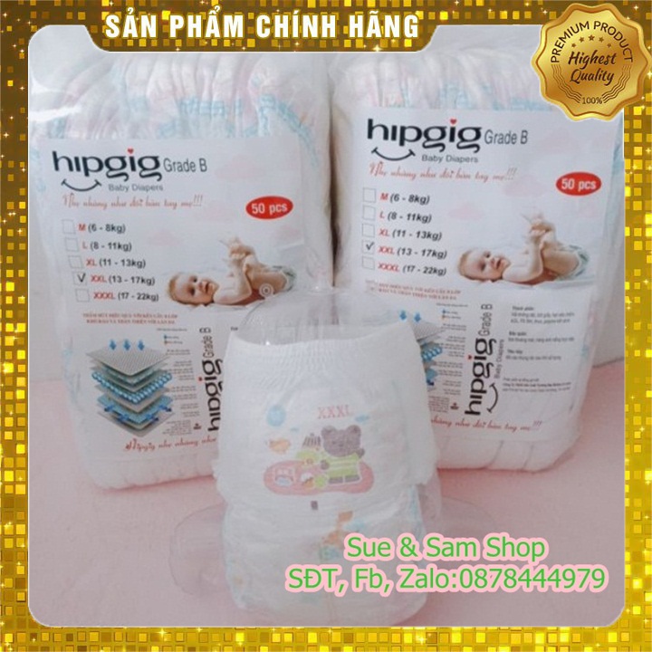 [Xả Hàng] Tã Quần Hipgig A - 50 Miếng đủ Size