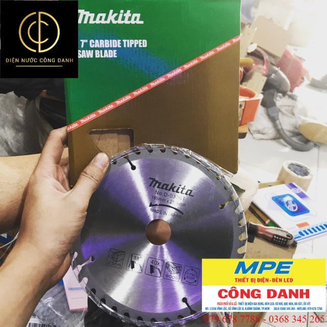 lưỡi cắt gỗ makita 185mm x 40răng(chính hãng)