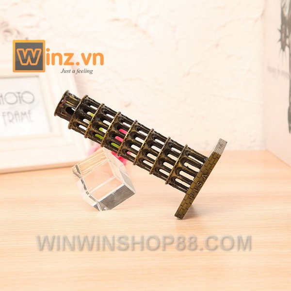 Mô hình tháp nghiêng Pisa cao 18 cm (Màu vàng rêu)