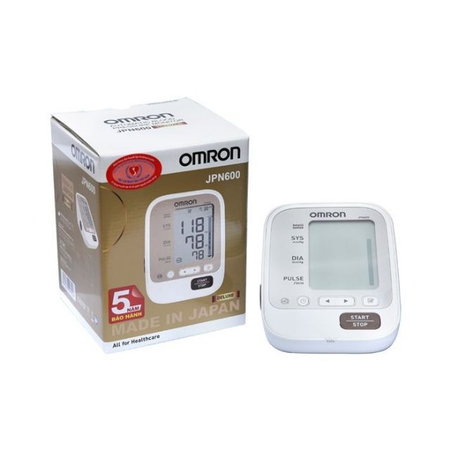 Máy đo huyết áp bắp tay jpn600 omron - bh 5 năm
